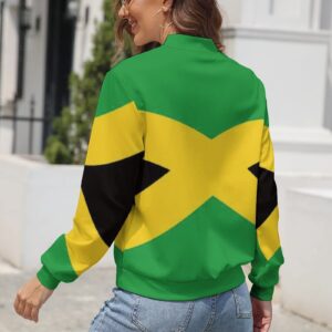 AMRANDOM Women Fall Jacket Thin Hooded Sweater (Jamaican Flag print) Casual essential Hoodie Girls Pullover Tops Long Sleeve Sweat shirts