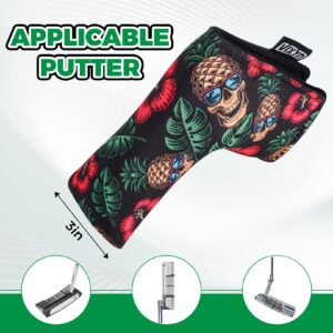 VIXYN Golf Club and Blade Putter Cover Bundle Set - 4 Pack Golf Club Covers for Driver, Woods, Hybrid, and Blade Putter