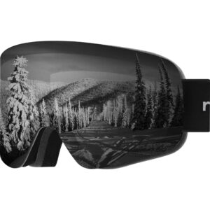 Retrospec Flume Ski Goggles for Men and Women UV Protection, Over Glasses Anti-Fog, Scratch Resistant Snow Goggles for Skiing and Snowboarding