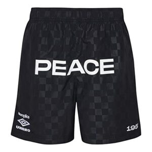 Umbro x AKOMPLICE Peace Embossed Checkerboard Short, Black Beauty, Small