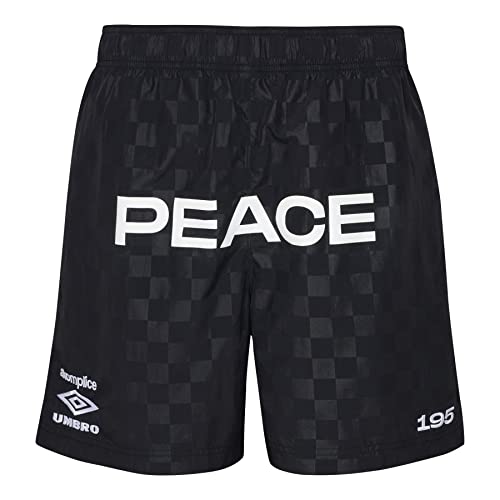 Umbro x AKOMPLICE Peace Embossed Checkerboard Short, Black Beauty, Small