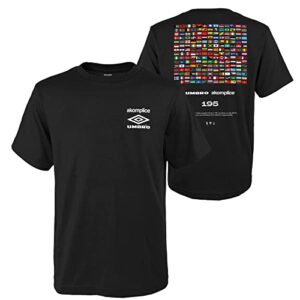 Umbro x AKOMPLICE World Peace Short Sleeve Tee, Black Beauty, X-Large