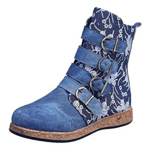 womens sandals, ankle boots for women low heel womens flip flop boots comfy boots orthopedic booties business lightweight boots workout shoes for women blue