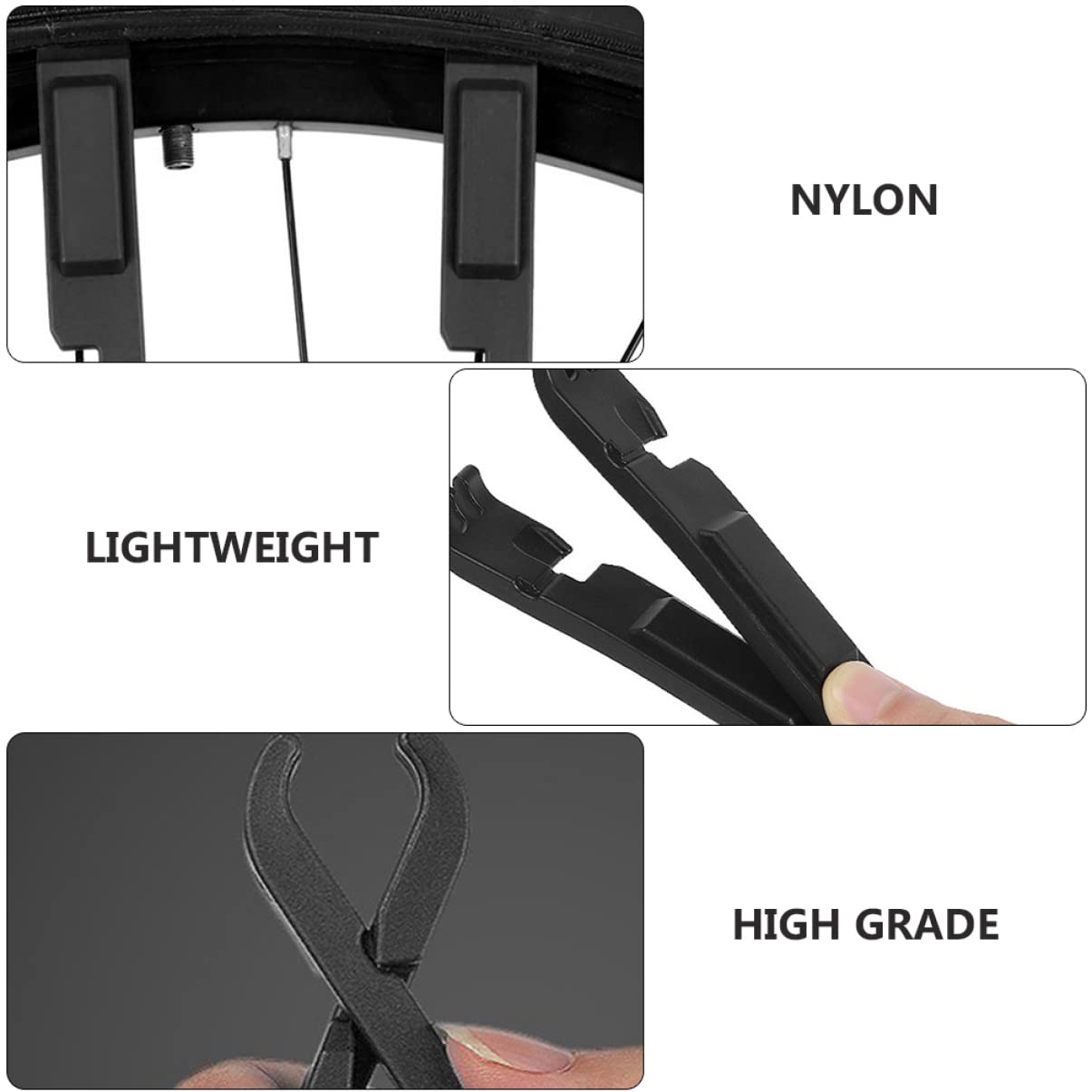 INOOMP 1 Pair Tire Lever Tyre Spoon Cycling Tire Repair Tool Tire Repair Parts Multipurpose Tool Motorcycle Tire Changing Tools Multitools Bike Bike Tire Component Nylon to Open