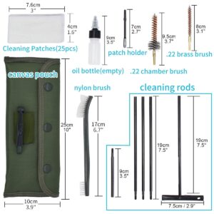 Miaozhun Compact Rifle Gun Cleaning Kit for .22 .223Cal 5.56mm .22LR