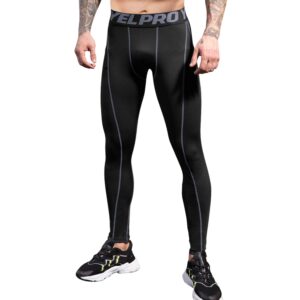 SPVISE Men's Compression Pants Leggings Sports Tights Cool Dry Athletic Baselayer Active Men Pants Workout Running Yoga Gym