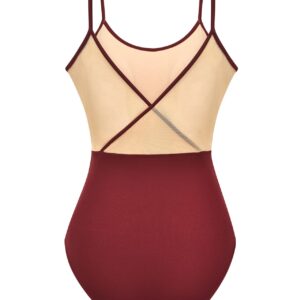 Dance Elite - Charmaine - Camisole Dance Leotard For Women. Leotards for Women Ballet and Dance (Wine, Adult S)