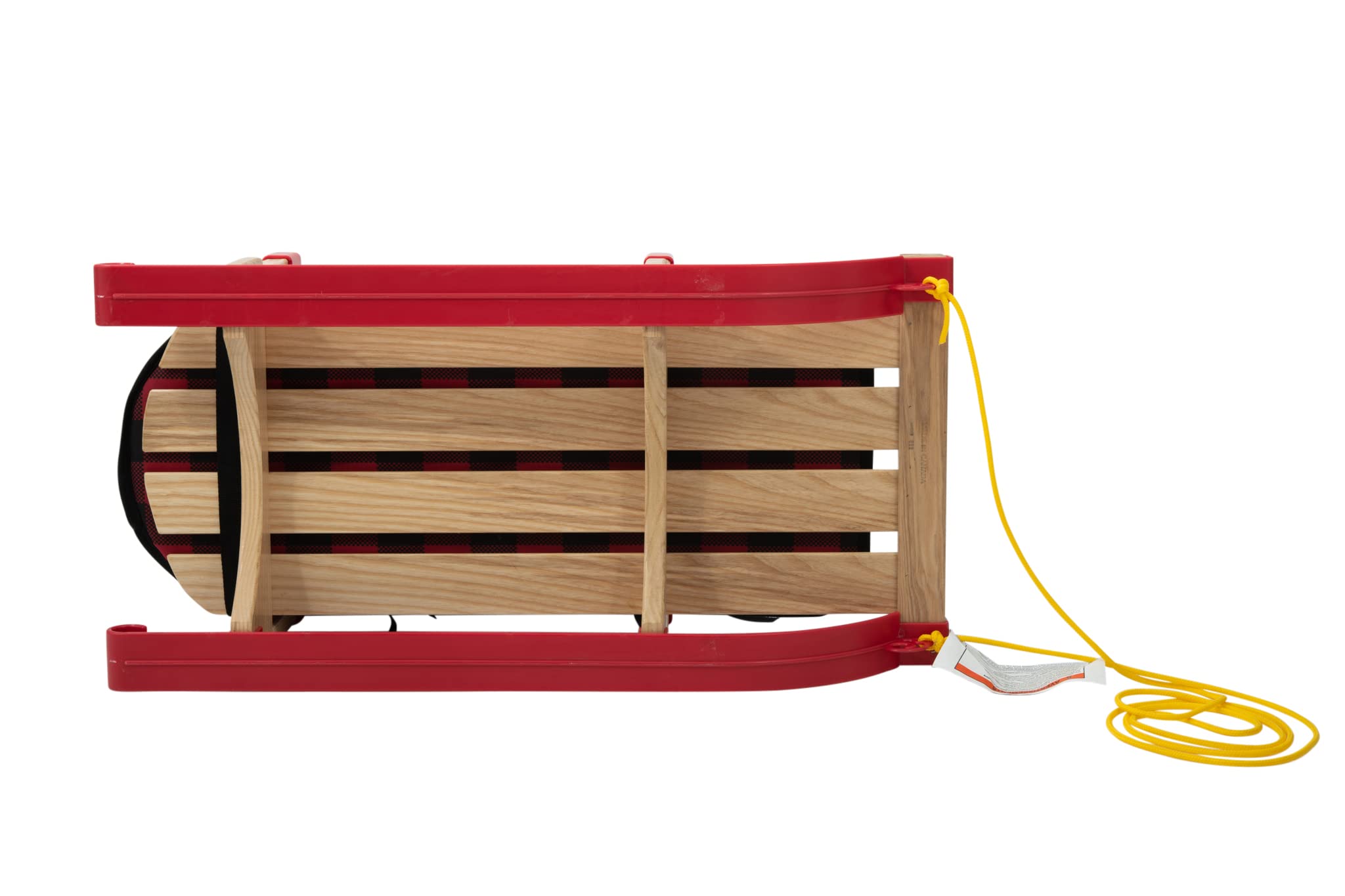 Superio Children Wooden Sled, Snow Sled for Toddlers, Kids Sleigh with Pull Ropes, Baby Sled, Red (Wooden Sled)