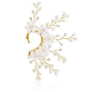 Yumikoo Handmade Elf Ear Cuff Fairy Flower Single Left Earring for Women