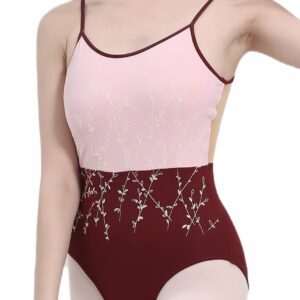 Dance Elite - Charmaine - Camisole Dance Leotard For Women. Leotards for Women Ballet and Dance (Wine, Adult S)