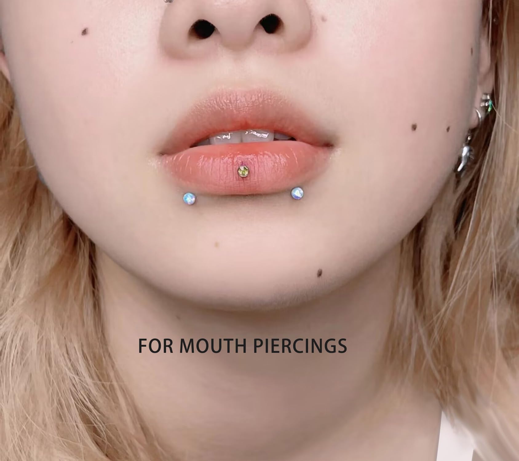 Yaalozei 16G Threadless Push in Lip Labret Medusa Monroe Nose Ring Stud Piercing Jewelry Women Stainless Surgical Steel Silver Flat Back Cartilage Helix Tragus Earrings Studs Bar Piercing Jewelry Men