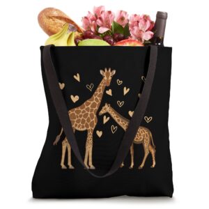 Giraffe Heart Giraffe Animal Lover Zoo Giraffe Tote Bag