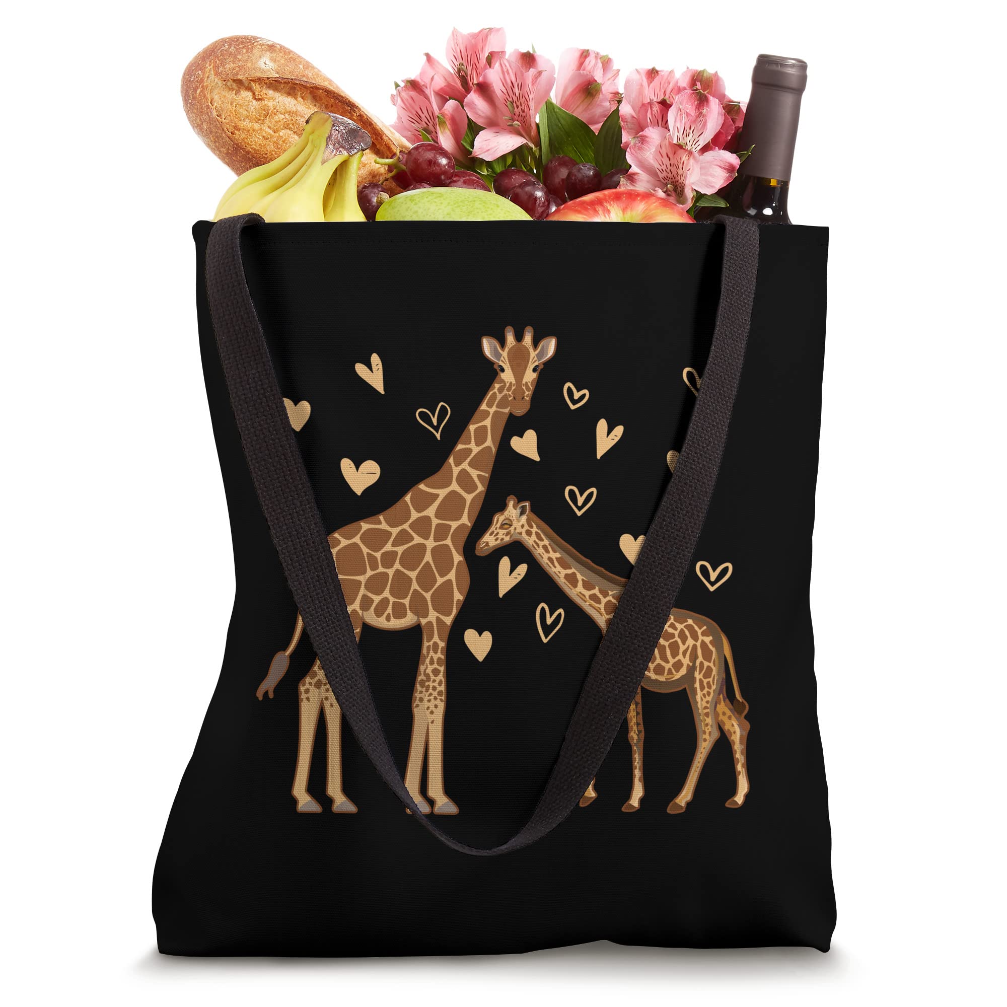 Giraffe Heart Giraffe Animal Lover Zoo Giraffe Tote Bag