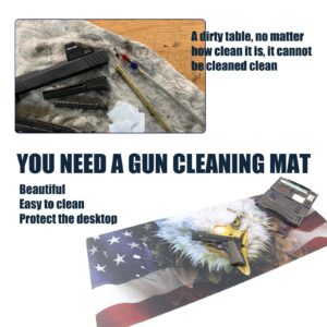 CREVIV Gun Cleaning Mat, Large Size 16"x43" Inch Cleaning mat Include Gun Cleaning Kits(Sponge), Suitable for Pistol Shotgun Rifle Cleaning