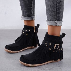 Womens Sandals, Hiking Boots Women Waterproof Women's Fashion 2022 Boots Vintage Shoes Boho Heels Running Wide Calf Boots Womens Western Boots Black