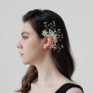 Yumikoo Handmade Elf Ear Cuff Fairy Flower Single Left Earring for Women