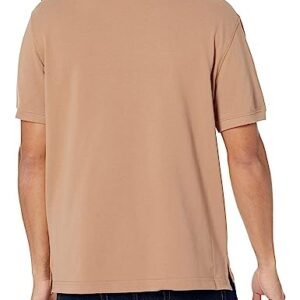 Tommy Hilfiger Mens Wavy Flag Casual Polo Shirt, Basket Brown, Medium US