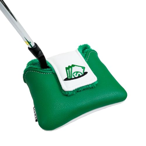 IZZO Golf Funny in Your Face Mallet Putter Headcover - Money Putt Funny Saying Joke/Gag Golf Headcover for Your Putter