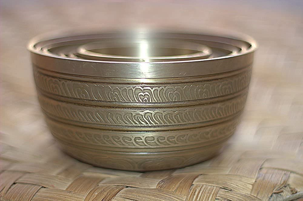 SANSKAR NEPAL Tibetan Singing Bowl Set of 7 Hand Hammered with Carry Box | Bells for Meditation and Yoga | Sound Therapy Instruments for Relaxation | Prayer Bowl Chakra Healing for Spiritual Growth