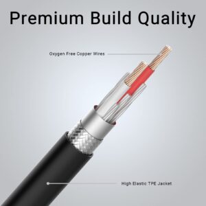 Cubilux Lightning to 3.5mm TRS Microphone Cable with Headphone Jack Compatible with iPhone, iPad