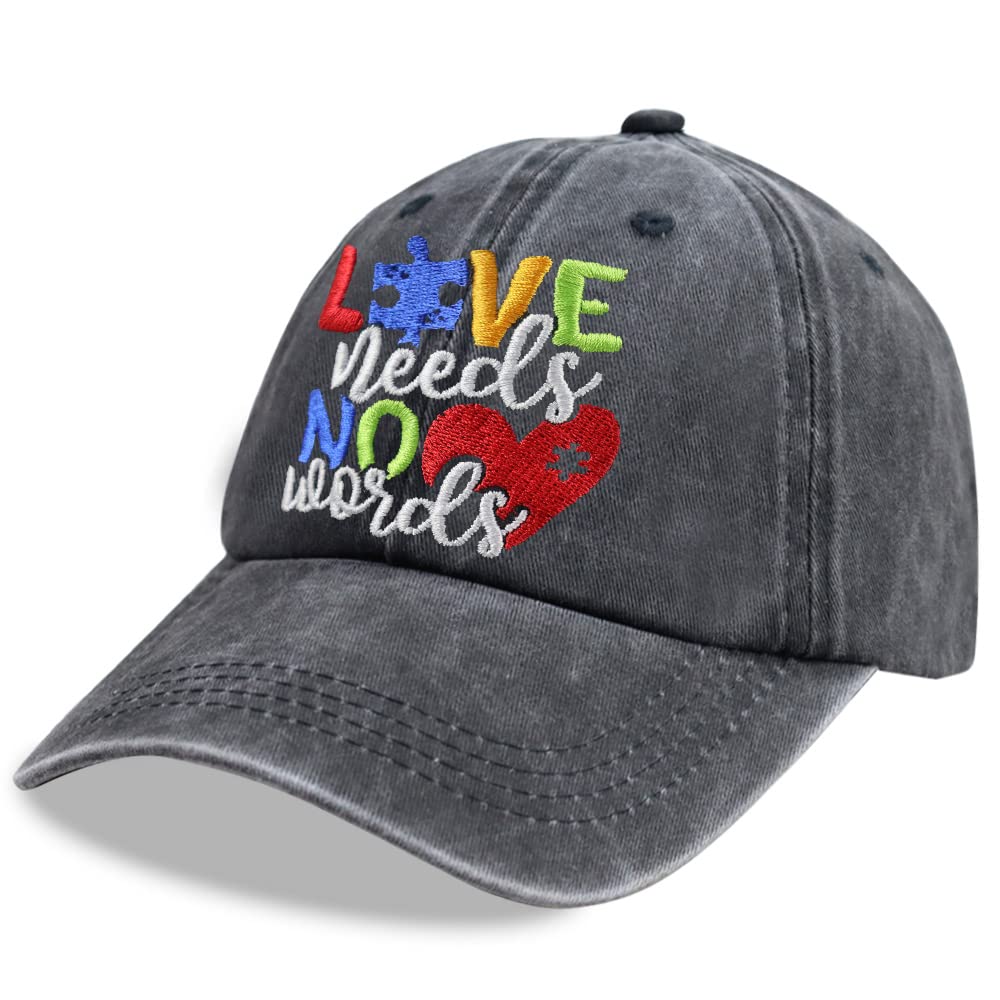 Autism Awareness Gifts for Women Men, Autism Awareness Hat, Autistic Puzzle Graphic Baseball Cap, ASD Supporter Gifts for Events, Support Groups, Fundraisers, Birthday