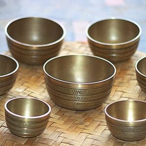 SANSKAR NEPAL Tibetan Singing Bowl Set of 7 Hand Hammered with Carry Box | Bells for Meditation and Yoga | Sound Therapy Instruments for Relaxation | Prayer Bowl Chakra Healing for Spiritual Growth