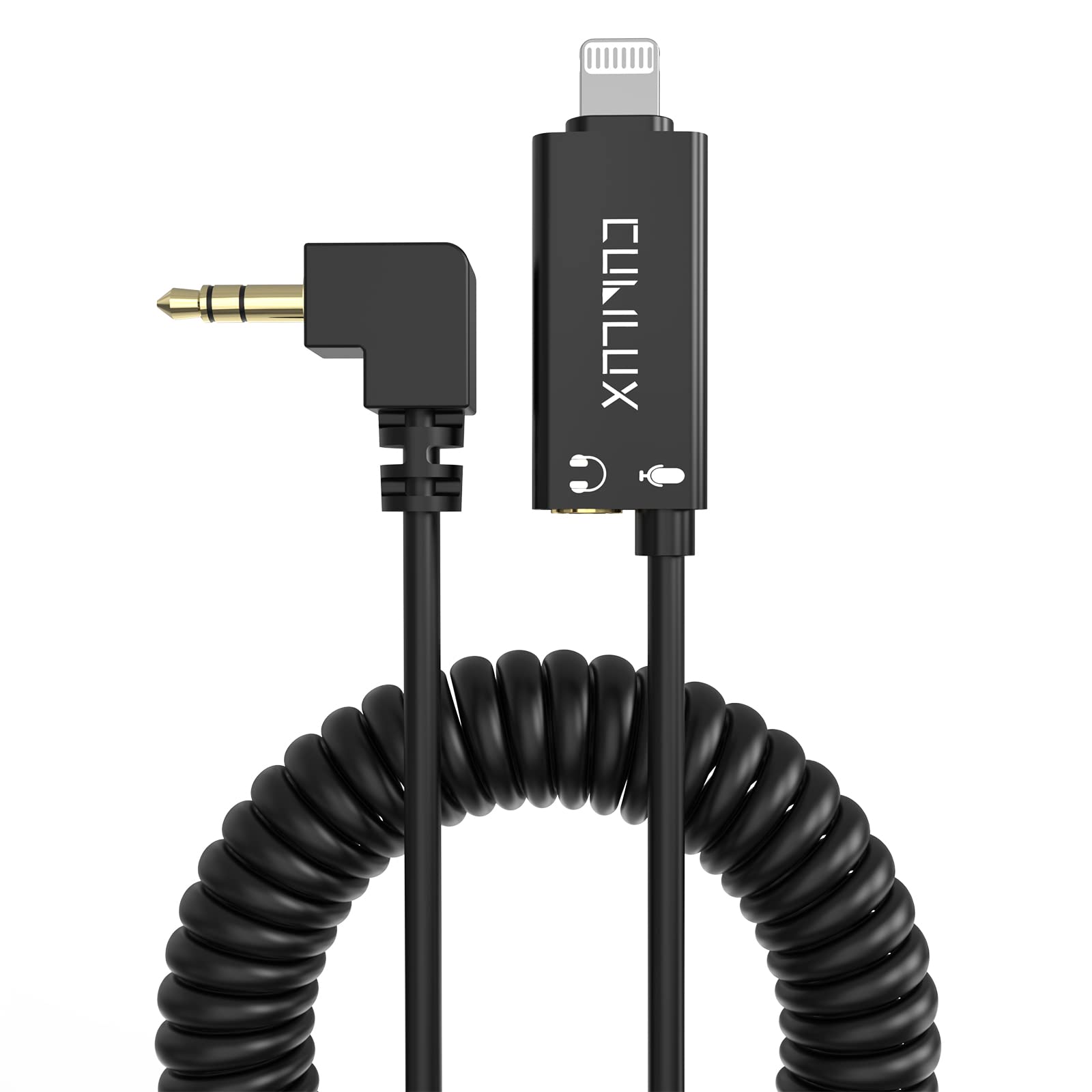 Cubilux Lightning to 3.5mm TRS Microphone Cable with Headphone Jack Compatible with iPhone, iPad