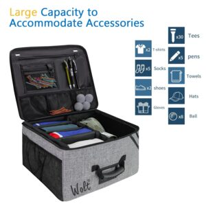 WOLT | Golf Trunk Organizer-Collapsible & Foldable Golf Travel Bag, Waterproof Car Golf Locker with Separate Compartment,Durable Golf Trunk Storage to Store Golf Accessories