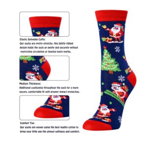 HAPPYPOP Christmas Gifts Stocking Socks For Girls Boys - Secret Santa Socks Sloth Socks For Kids, Xmas Stocking Stuffers Christmas Socks 4 Pack