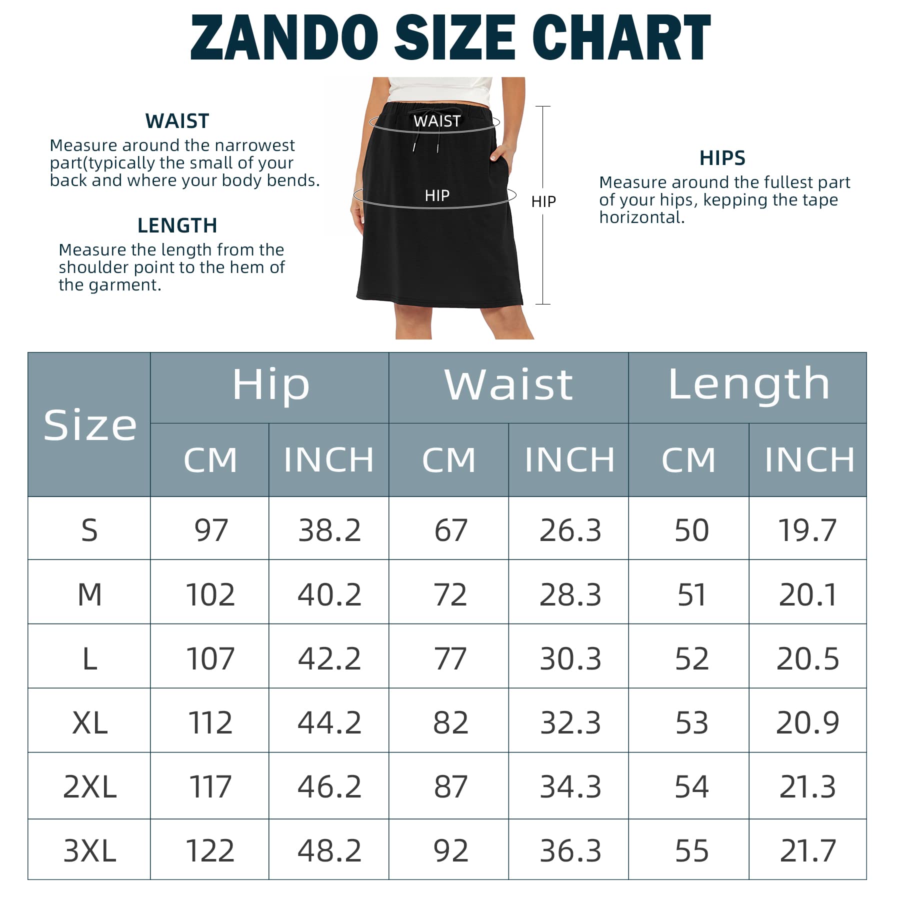 Zando 20" Womens Tennis Skirt with Shorts Skorts Skirts for Women Knee Length with Pockets Athletic Golf Skirt Drawstring Waist Plus Size Workout Skirts for Women Khaki X-Large