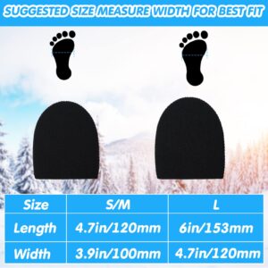 4 Pairs Neoprene Toe Covers Warmers Black Feet Warmers Thermal Toe Covers Wading Socks Camping Foot Warmers for Women Men Cycling Running Hiking Skiing Ice Baths Outdoor Winter Activities