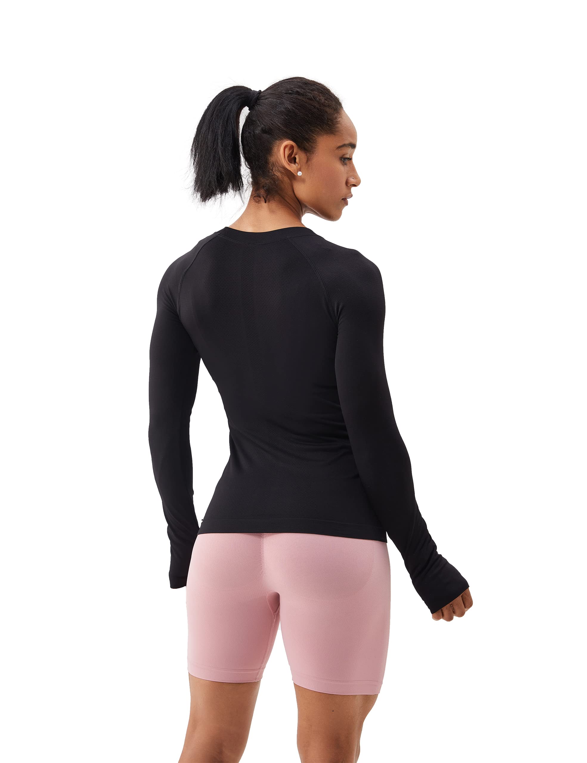 ANNVA U.S.A. Long Sleeve Workout Shirts for Women Swiftly Tech,Athletic Yoga Tops Gym Workout Tops Soft & Stretchy Slim Fit(Black,M)