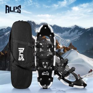 ALPS 14/17/21/25/30 Inch Lightweight Snowshoes for Women Men Youth, Light Weight Aluminum Alloy Terrain Snow Shoes with Free Carrying Tote Bag