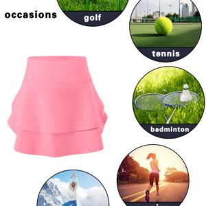 simtuor Pleated Tennis Skirts for Active Golf Skirt 8-9 Years Kids Workout Athletic Mini Skort White Casual Activewear