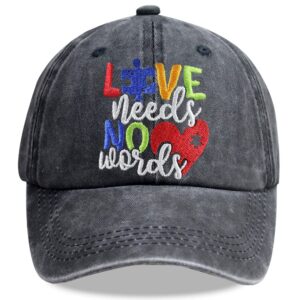 autism awareness gifts for women men, autism awareness hat, autistic puzzle graphic baseball cap, asd supporter gifts for events, support groups, fundraisers, birthday