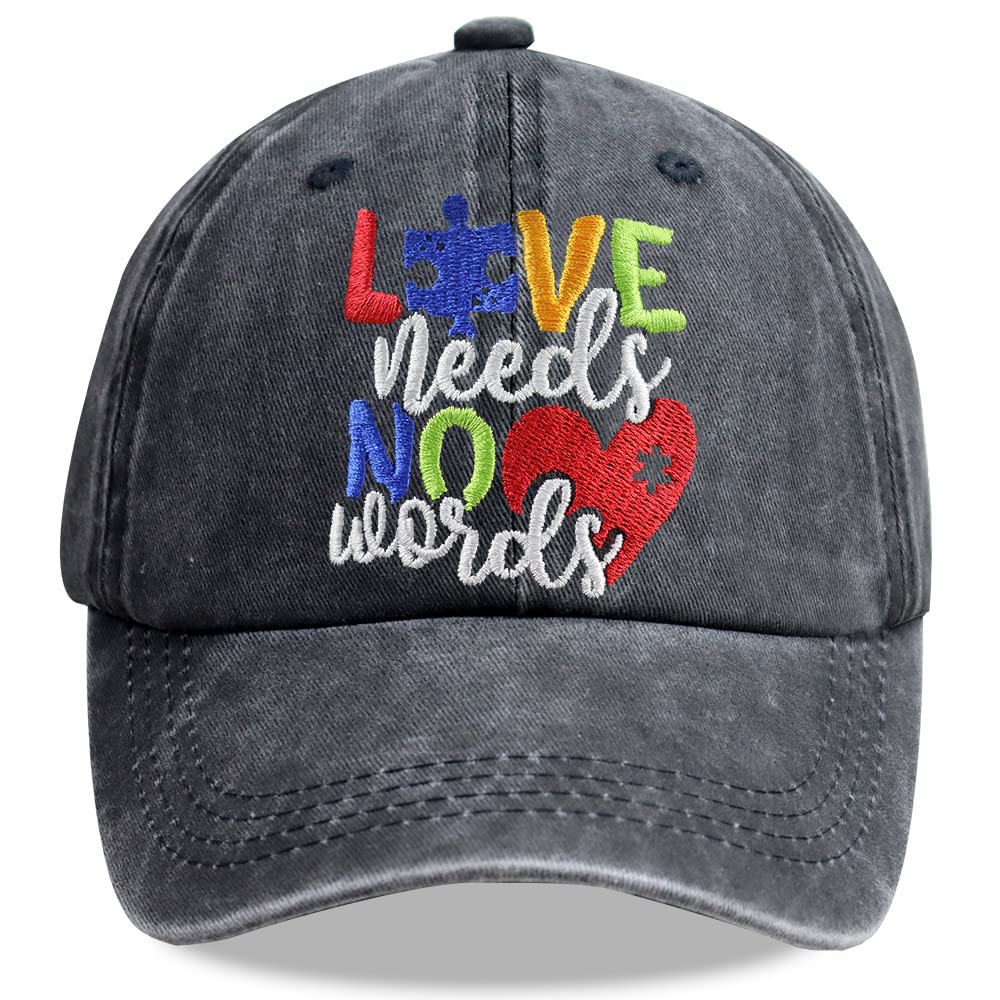 Autism Awareness Gifts for Women Men, Autism Awareness Hat, Autistic Puzzle Graphic Baseball Cap, ASD Supporter Gifts for Events, Support Groups, Fundraisers, Birthday