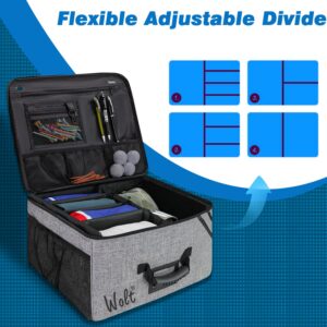 WOLT | Golf Trunk Organizer-Collapsible & Foldable Golf Travel Bag, Waterproof Car Golf Locker with Separate Compartment,Durable Golf Trunk Storage to Store Golf Accessories