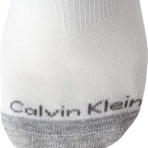 Calvin Klein Men's Quarter Socks - 6 Pack Soft Cushioned Athletic Ankle Socks for Men - Breathable Men's Sports Socks, Size 7-12, White Assorted