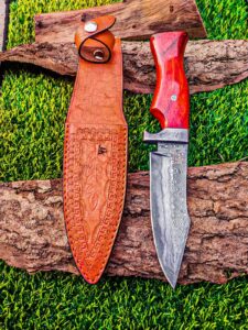 custom hand made damascus steel hunting knife,11" inches skinner,out door survival camping,fix blade, classic, christmas gift, nice grip handle,sharp, slicer, leather sheath hunt-04