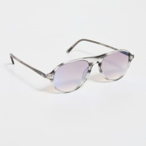 Oliver Peoples Eyewear Emet Sunglasses, Grey Textured Tortoise, One Size