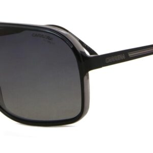 Carrera Men's Grand Prix 3 Rectangular Sunglasses, Black/Grey Shaded, L