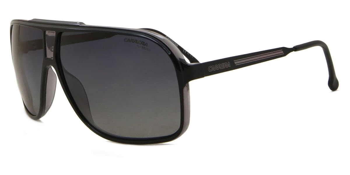 Carrera Men's Grand Prix 3 Rectangular Sunglasses, Black/Grey Shaded, L