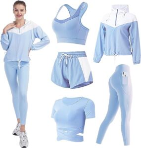 inmarces workout sets for women 5 pcs yoga outfits activewear tracksuit sets