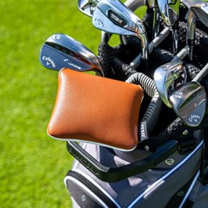 IZZO Golf Mallet Putter Headcover Camel/White - Putter Headcover for Your Mallet Putter, Mallet Style Head Cover