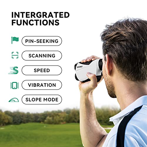 Range Finder Golf, Flag Lock and Pulse Vibration Golf Rangefinder, Fast Focus and Continuous Scan Golf Range Finder, 650 Yards USB Charging Golf Accessories for Men Disc for Golfing, Hunting