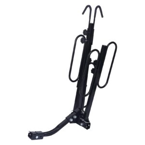 2 Bike Carrier Platform 1.25'' or 2" Hitch Mounted Rack 120LB Max Load Heavy Duty Carrier Platform Bicycle Car Racks for Standard and Fat Tire Bicycles