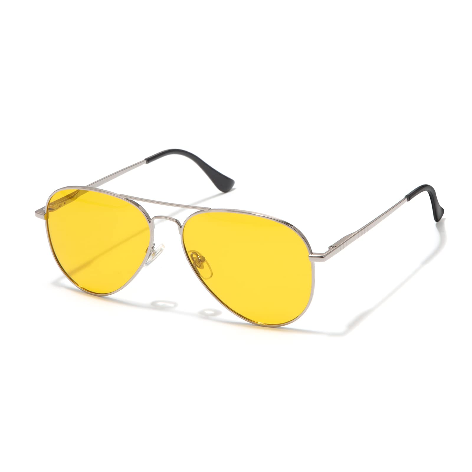 Veda Tinda Vision Aviator Sunglasses for Men Yellow Polarized Women 90s 70s Trendy Vintage Retro Fashion Sun glasses 2024 C13S20