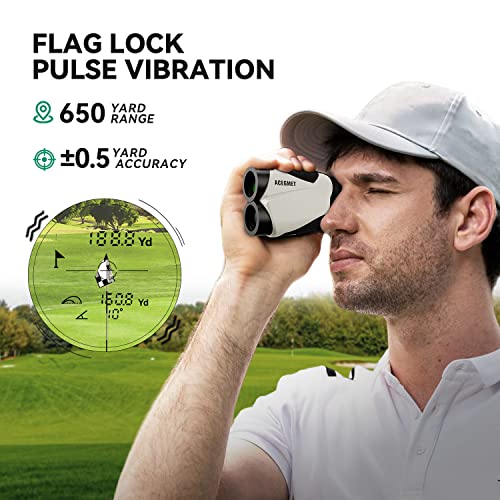 Range Finder Golf, Flag Lock and Pulse Vibration Golf Rangefinder, Fast Focus and Continuous Scan Golf Range Finder, 650 Yards USB Charging Golf Accessories for Men Disc for Golfing, Hunting