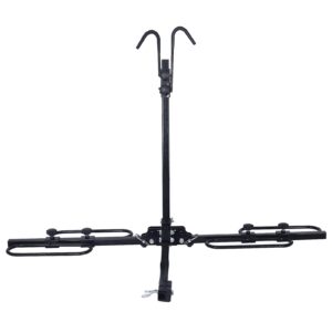 2 Bike Carrier Platform 1.25'' or 2" Hitch Mounted Rack 120LB Max Load Heavy Duty Carrier Platform Bicycle Car Racks for Standard and Fat Tire Bicycles