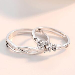 HONYAT Valentine's Day Ring Proposal Engagement Wedding Ring S925 Diamond Ring Gift